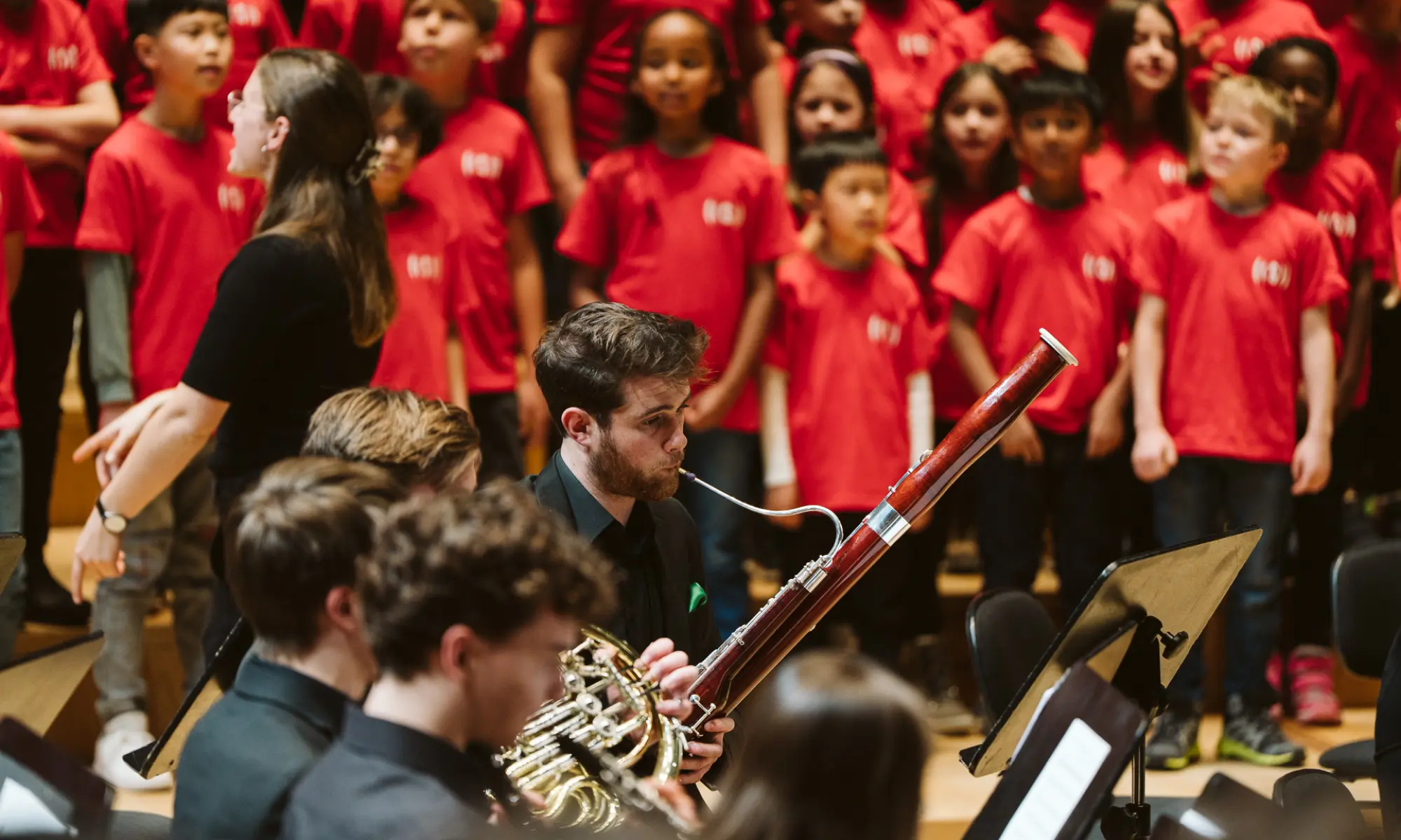 Fagott-Spieler beim Superar Jahreskonzert 2025